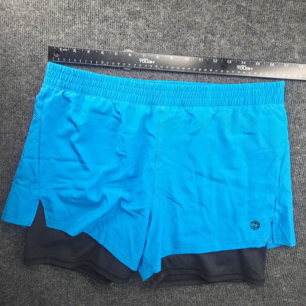 Nautica Competition Shorts Mens XL Blue Black 2-in-1 Athletic Running Workout